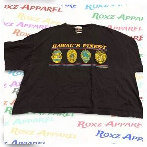 Hawaii’s Finest Police Black Cropped T-Shirt 🖤